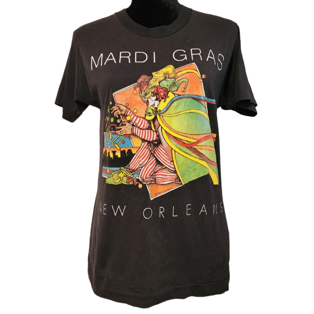 Vintage 80s Mardi Gras Screen Stars Tee
